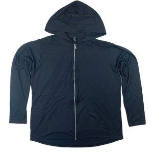 Ladies Tri Blend Hoodie Black Size X-Large Full Zipper,Pockets & Hood